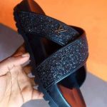 Sparkling Men Leather Palm Black