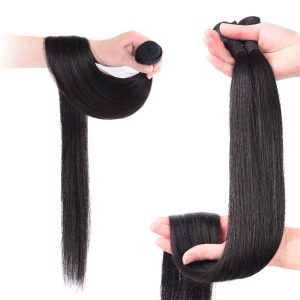 Raw Indian Virgin Cuticle Aligned Human Hair Bundles Double Weft Extension Cheap 40 Inch Long 10A Grade Unprocessed Human Hair